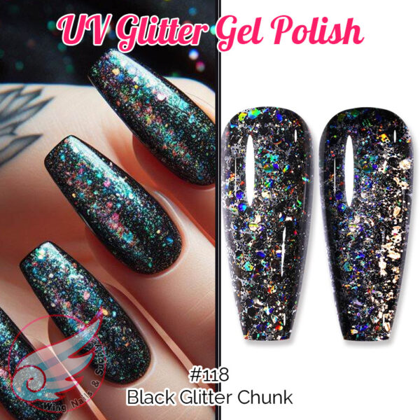 Black Star Glitter Gel (#118)